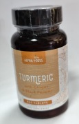 ALPHA FOODS Turmeric Premium – Kurkuma, Imbir i Czarny Pieprz 400 tabletek