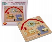 ADAM Toys Tablica manipulacyjna z zamknięciami dla dzieci 