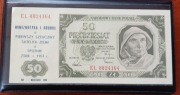 Banknot 50 zł 1948r UNC- z nadrukiem okolicznościowym  ser. EL 8824164