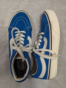 Niebieskie zamszowe skórzane buty sportowe trampki sneakersy Vans 36