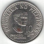 Filipiny 10 sentimos centymów 1981 -  17,5 mm