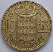 Monako 10 franków 1951 - książę Rainier III - stan 1/2