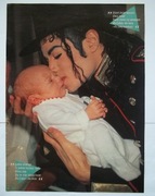 Michael Jackson z synem  (plakat A4 z czasopisma BRAVO)