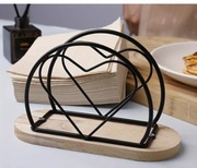 SERWETNIK DREWNIANO -METALOWY 10 cm x 15 cm x 7cm