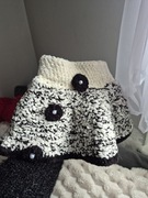 :Bialo-czarna spódniczka szydełkowa rękodzieło