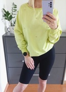 Sweterek z perełkami limonka 