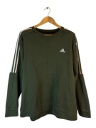 Bluza Adidas zielona z logiem paskami 2XL