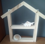 Domek drewniany półka, półeczka drewniana 