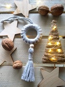 Ozdoba świąteczna w stylu Boho, eko bombka 033