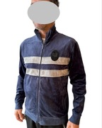 Oryginalna bluza Juicy Couture bawełniana na zamek granatowa rozmiar L