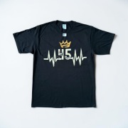 Port & Company czarny t-shirt męski z nadrukiem L nowy casual streetwear