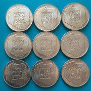 200 zł 1974 XXX lat PRL Srebro Dziewięć sztuk