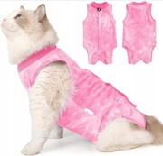 LIANZIMAU Body Kombinezon dla Kota po operacyjny L różowy