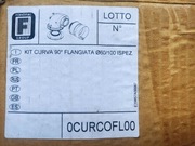 Kolanko współosiowe kołnierz 100/60x90 Fondital