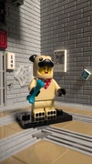 Minifigurka LEGO COL21-5 Pug Costume Guy, Przeberanie Mops, Seria 21
