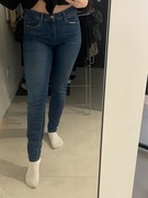 Skinny Jeans Damskie Wrangler Ciemnogranatowe