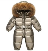 Kombinezon puchowy metaliczny zimowy 98-104cm