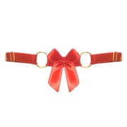 Czerwona podwiązka na studniówkę- bal maturalny- regulowana- z kokardką