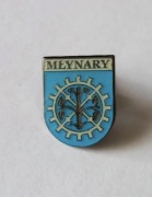 Herb miasta i gmina Młynary przypinka pin odznaka wpinka