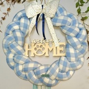 Piękny niebieski wianek hand made