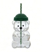 Kubek Miś z zieloną pokrywką