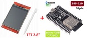 Płytka ESP32D WROOM DevKit WIFI 38pin + wyświetlacz TFT 2.8" dotykowy