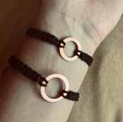 Bransoletki dla par MIEDZIANE intencjonalne - zestaw