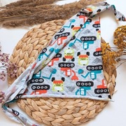 Apaszka szalik bandama w koparki na szyje wiazana szara kolorowa uniwersa