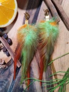 Kolczyki z piór rękodzieło