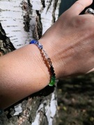 Bransoletka z kryształków i stali chirurgicznej 