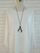 Włoski sweterek oversize naszyjnik xxxl plus size 50 52