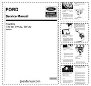 FORD TW-10 TW-20 TW-30 Tractors Service Manual Instrukcja serwisowa