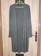 284 Długa szara narzutka kardigan rozmiar M