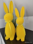 Zające Wielkanocne flokowane żółte 