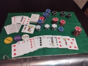 Zestaw do pokera, żetony, karty