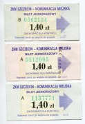 Bilet ZKM Szczecin - 1.40zł, różne warianty, reklama