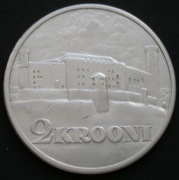 Estonia 2 korony 1930 - zamek Toompea Tallin - srebro