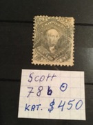 USA Scott 78b kasowany kat.$450
