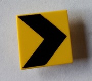 Lego 30258pb001 znak drogowy czarna strzałka 6427