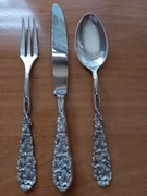 Mini zestaw sztućcy obiadowych , srebro "835" retro