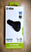 Ładowarka Samochodowa SBS 2xUSB 12W 2.4A Intelligent Charge