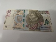 Banknot 500 zl , seria AA