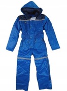 zimowy kombinezon roboczy z kapturem r. M niebiesko-czarny