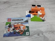 Zestaw klocki LEGO 21178 Minecraft oryginalne mix lisia kryjówka