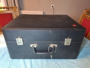 Walizka skórzana na rzutnik Leitz retro z kluczykiem