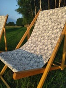 Leżak ogrodowy bukowy bejcowany 