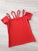 Czerwona bluzeczka paseczki AMISU r.M s.idealny