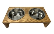 Stojak na miski, bufet, karmidło, zestaw dwóch misek 1800 ml