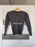 Ciemnoszary obcisły wełniany sweterek Gant XS 100% Lambswool