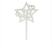 Topper drewniany na tort 18